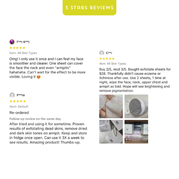 Exfoliate Sheets: Exfoliate Dead Skin Cells to Brighten Skin & Lighten Spots - Image 8