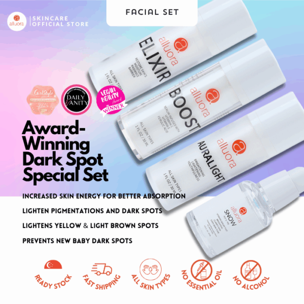 Alluora Dark Spot Special Set - Elixir, Boost, Auralight, Snow