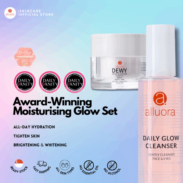 Alluora Moisturising Glow Set - Daily Glow Cleanser & Dewy Moisturiser