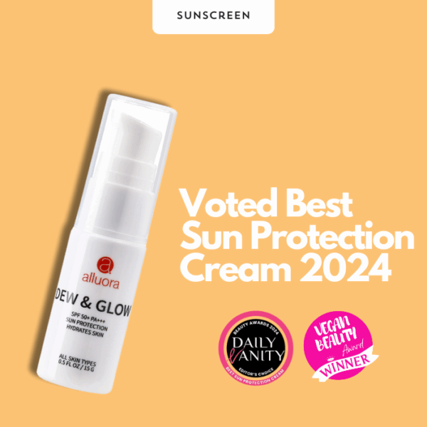 Travel Size Dew & Glow Sunscreen: SPF50+ PA+++: First time buyer on Alluora Website ($5.90)