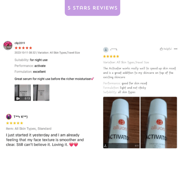Travel Size Activator Serum - Shorten Skin Renewal Cycle: First time buyer on Alluora Website ($19.90) - Image 6