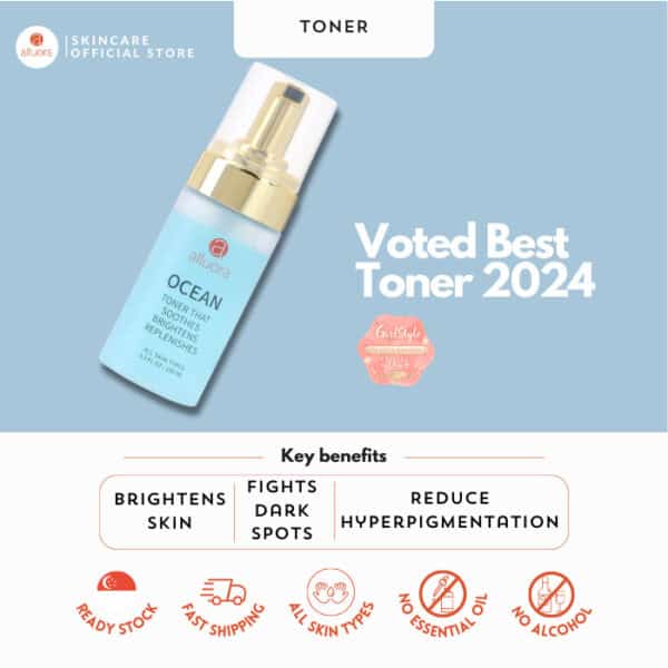Voted best toner 2024 for brightening, fighting dark spots, and reducing hyperpigmentation by Alluora.