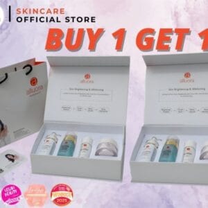 SEO optimized skincare set for brightening and whitening skin, buy 1 get 1 free offer from Alluora.