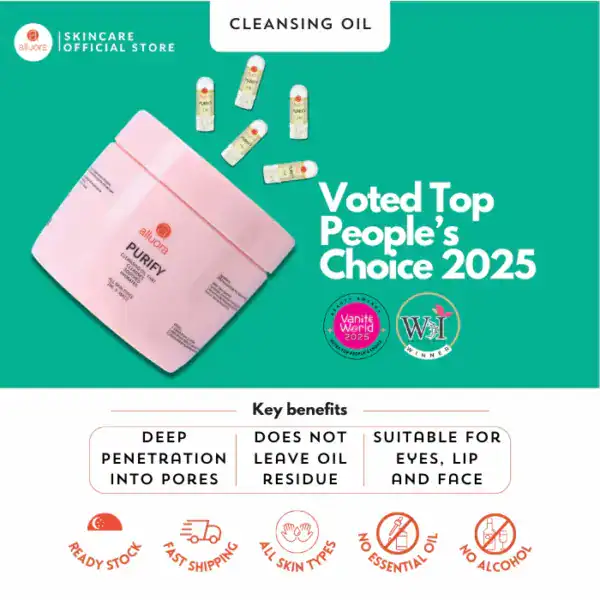 Alluora Purify Cleansing Oil for Deep Pore Cleansing, Suitable for All Skin Types.