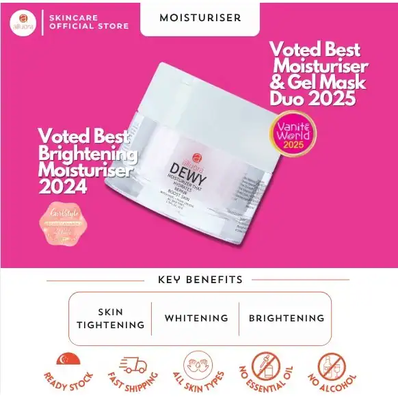 Brightening Moisturiser and Gel Mask Duo by Alluora, awarded in 2024.