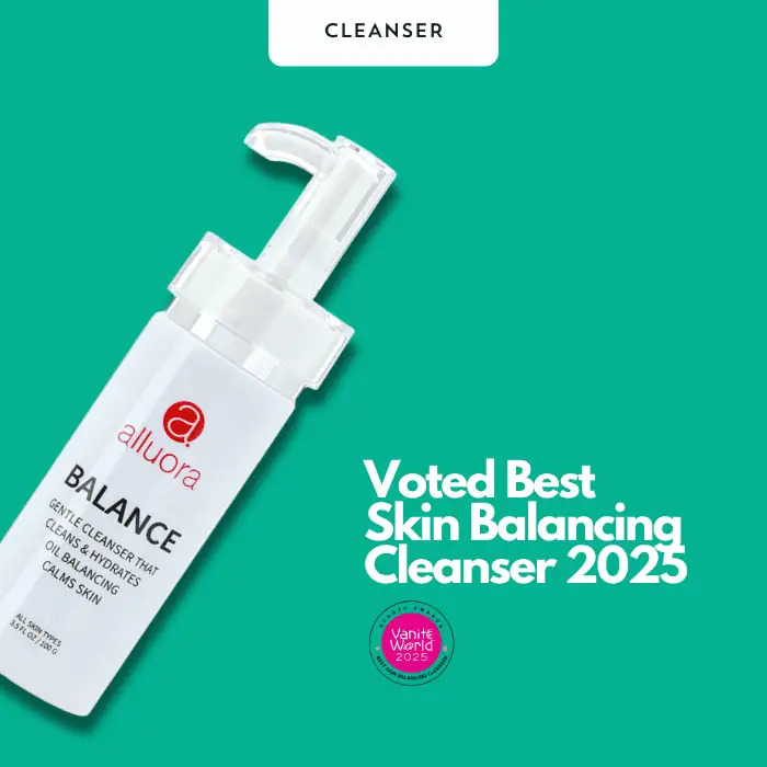 Skin brightening cleanser by Alluora for glowing and even toned skin