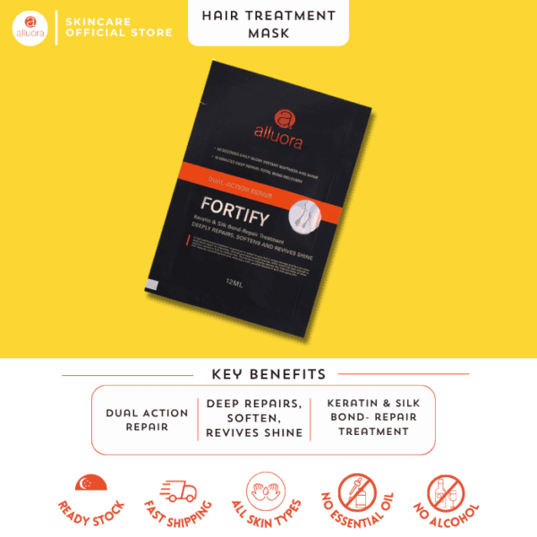 Alluora Fortify Hair Treatment Mask for deep repair and scalp nourishment.
