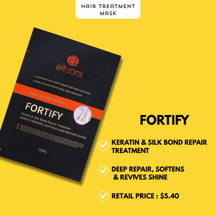 Alluora Fortify Hair Treatment Mask for Keratin & Silk Bond Repair.