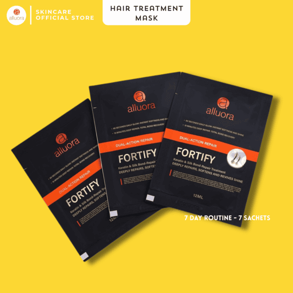 Alluora Fortify Hair Treatment Mask for deep repair and nourishment. Suitable for damaged, brittle h.
