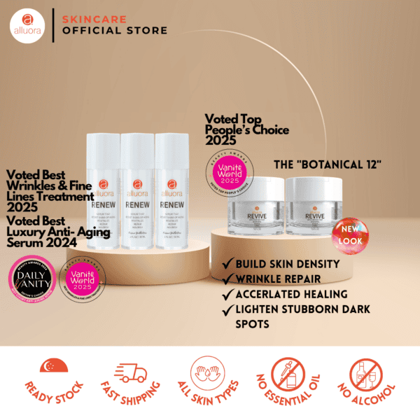 Alluora skincare products for radiant, youthful skin.