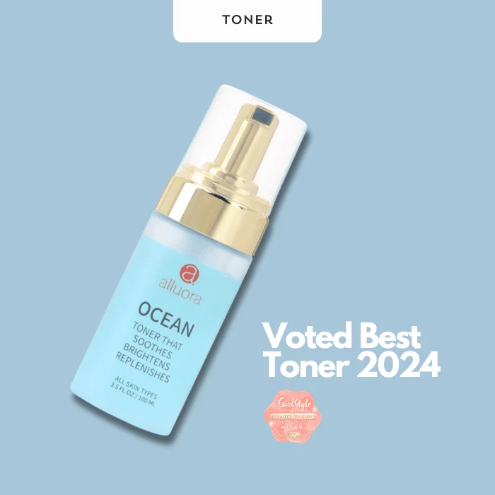 Alluora Ocean Toner for hydrating skin and supporting a brighter, more even-looking complexion