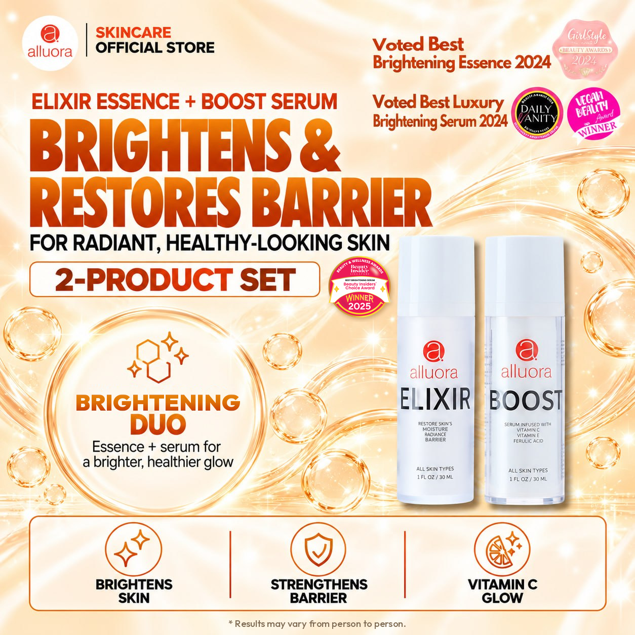 Alluora Elixir Essence + Boost Serum 2-Product Set