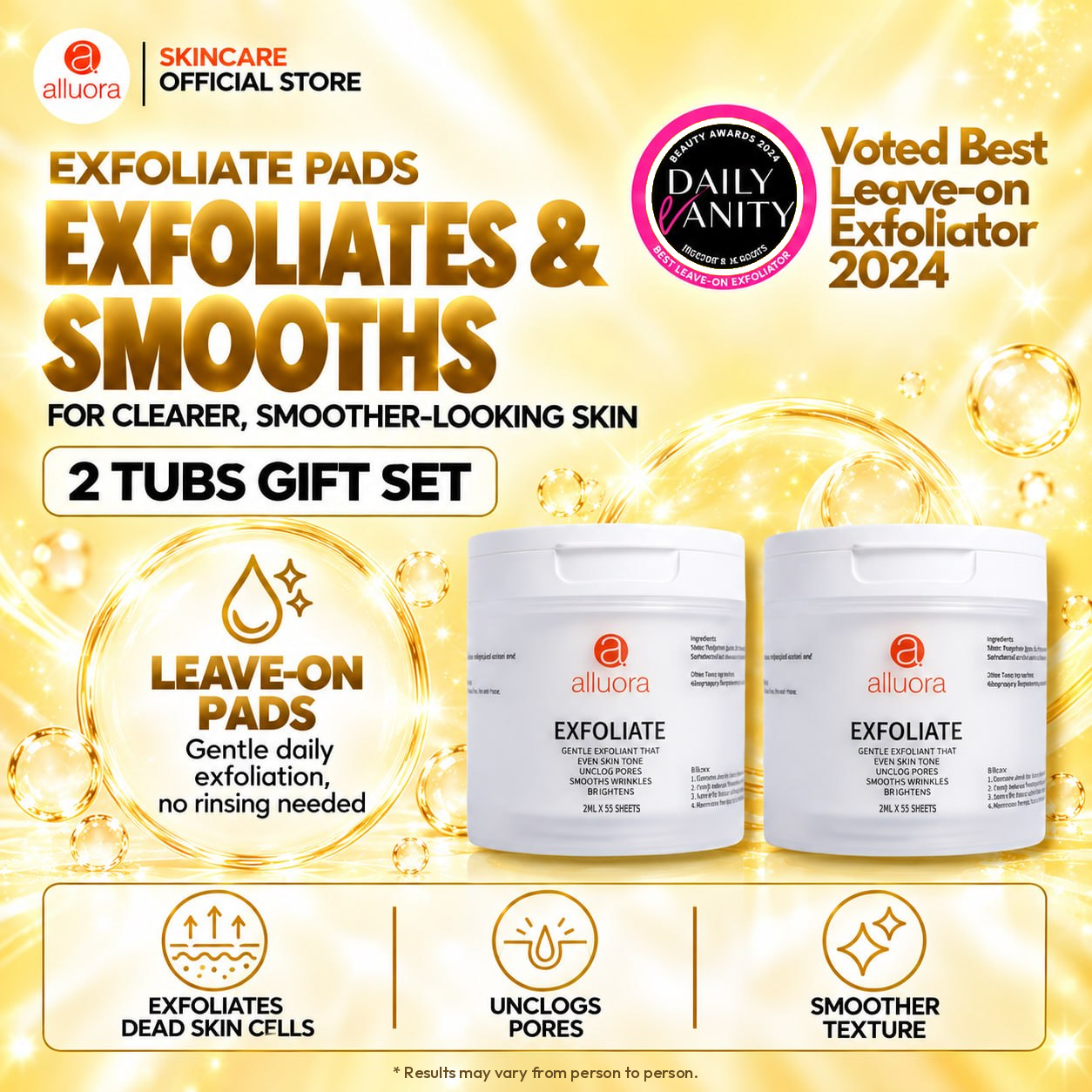 Alluora Exfoliate 2 Tubs Gift Set