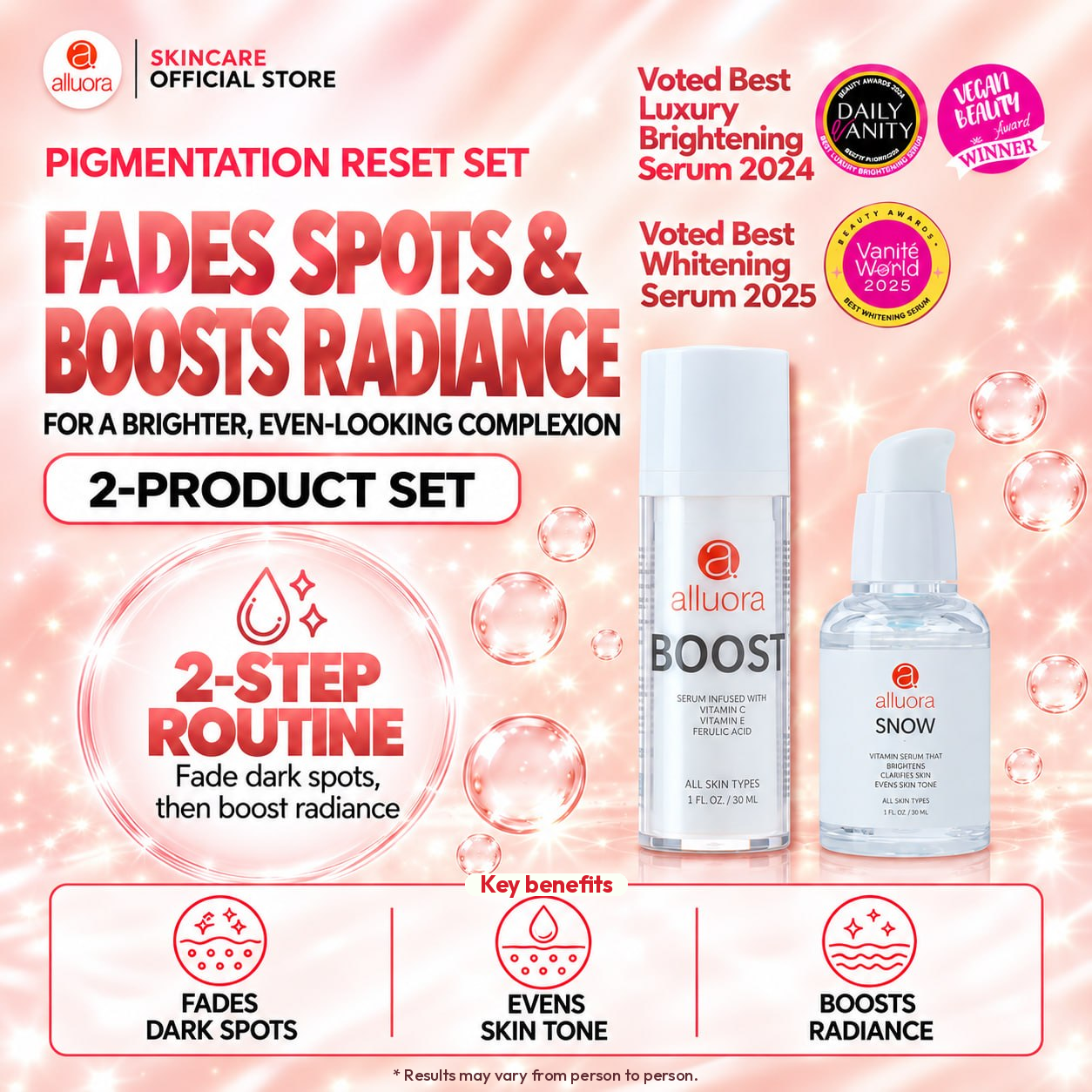 Alluora Pigmentation Reset Set - Boost & Snow