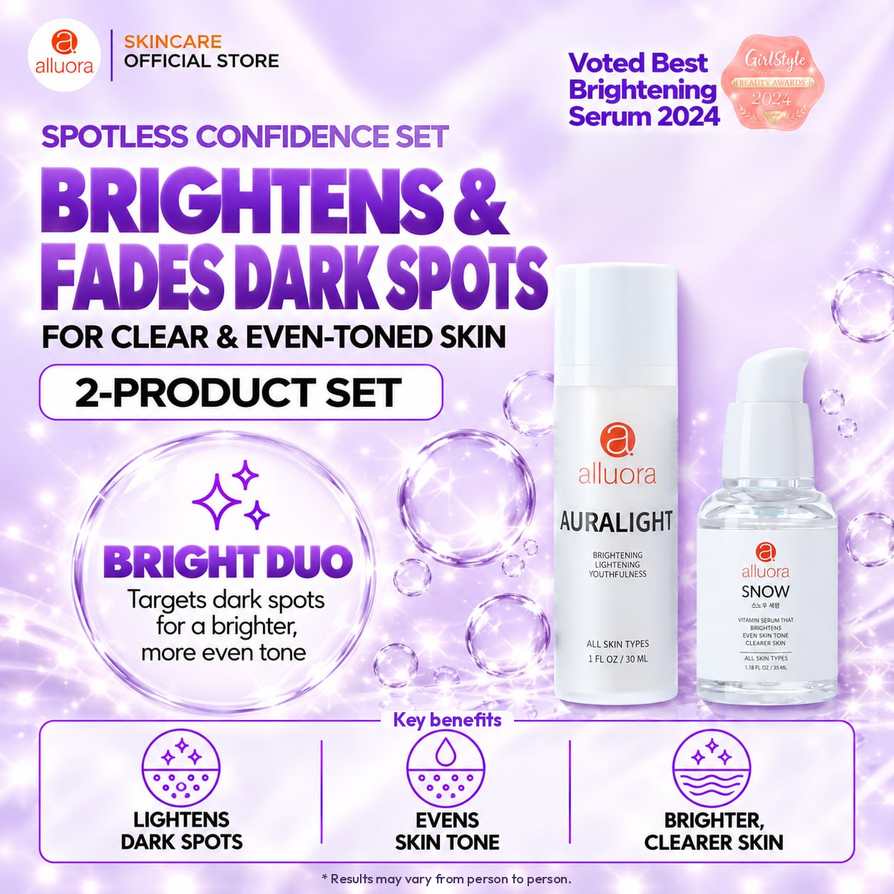 Alluora Spotless Confidence Set - Auralight & Snow